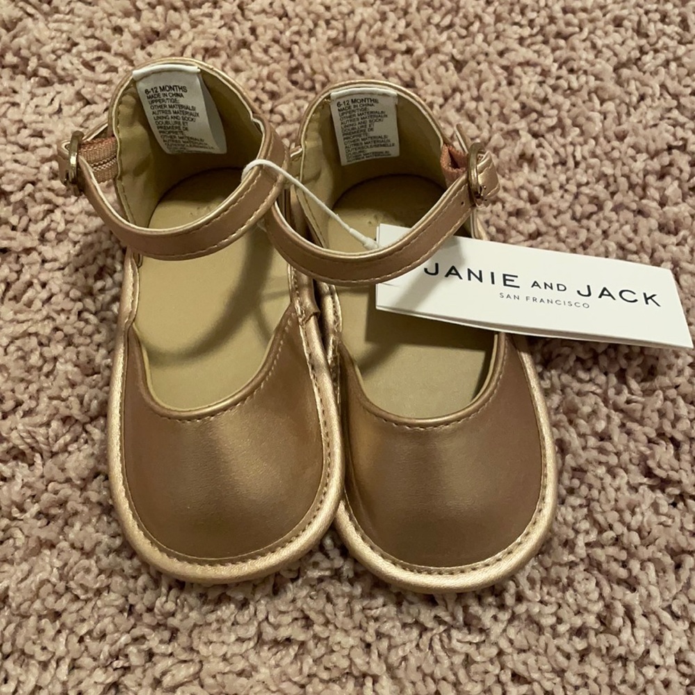 Janie and Jack Gold Infant Sandals